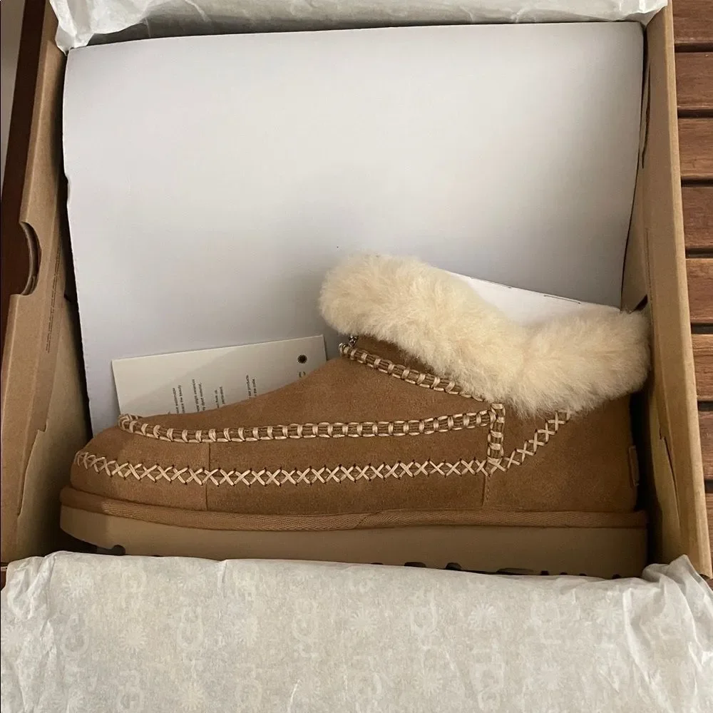 UGG Classic Ultra Mini Alpine Booties Chestnut USA Women Size 6/UK 4/EU 37 - Picture 6 of 8